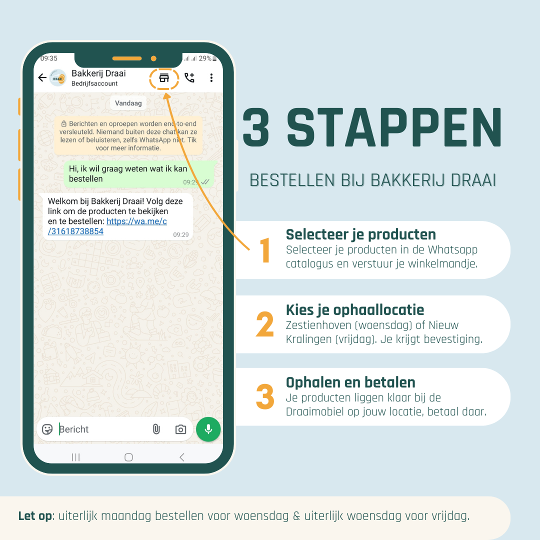 Hoe te bestellen bij Bakkerij Draai